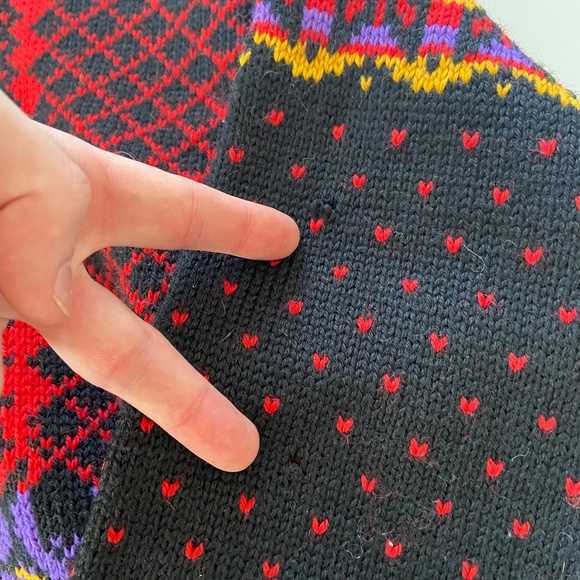 Vintage 90s Dale Of Norway Sweater Womens Small Wool Heavy Knit Nordic Reindeer - Picture 8 of 14